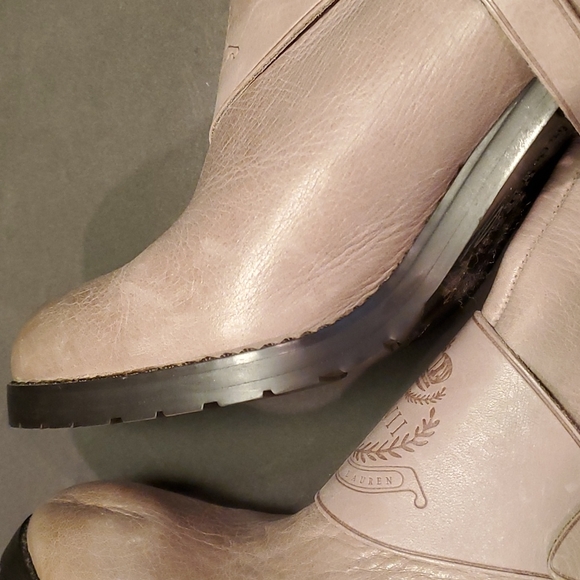 Ralph Lauren Boots Gray Leather.  Sz. 6.5B - Picture 7 of 12